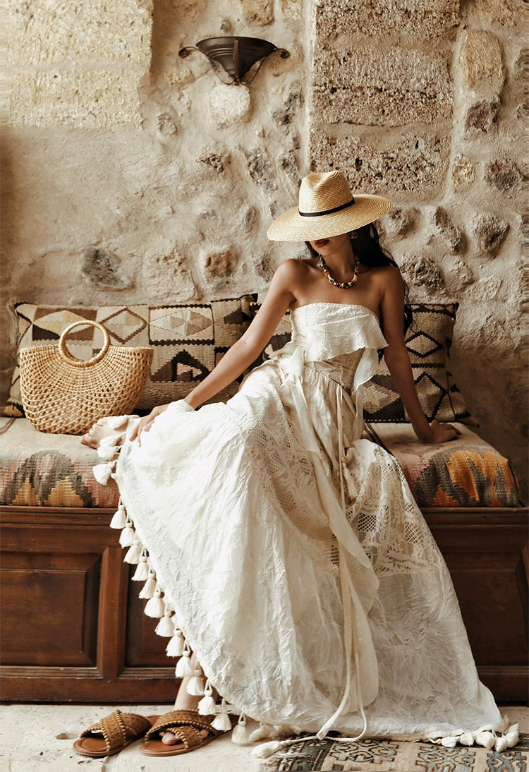 TIYIHAILEY Long Maxi Skirt for Women, Lace Tassels Skirts, High Quality, Spring, Summer, Two Way To Wear New Fashion, 2025