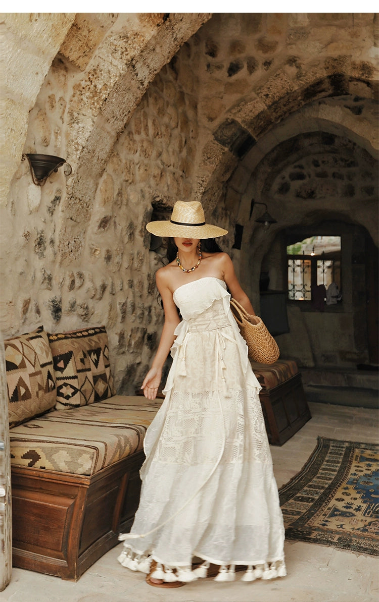 TIYIHAILEY Long Maxi Skirt for Women, Lace Tassels Skirts, High Quality, Spring, Summer, Two Way To Wear New Fashion, 2025