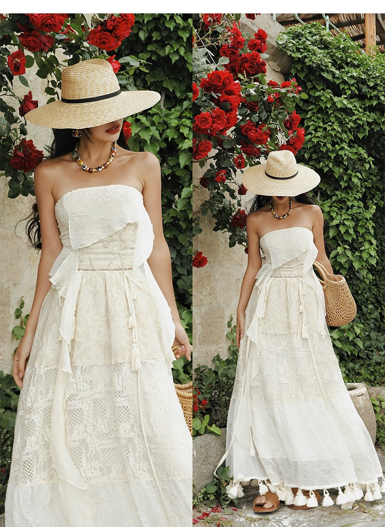 TIYIHAILEY Long Maxi Skirt for Women, Lace Tassels Skirts, High Quality, Spring, Summer, Two Way To Wear New Fashion, 2025