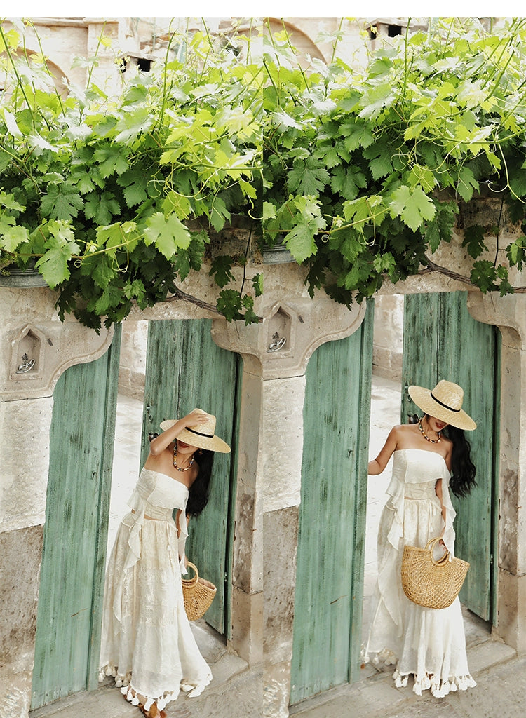 TIYIHAILEY Long Maxi Skirt for Women, Lace Tassels Skirts, High Quality, Spring, Summer, Two Way To Wear New Fashion, 2025