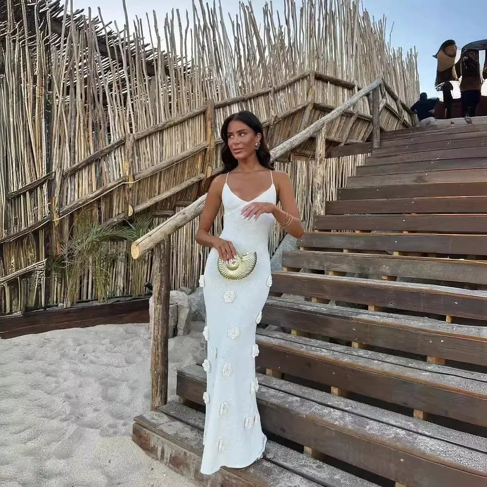 Women's Knit Embroidered Tank Dress Sleeveless Speed Selling Best Seller Fashionable European American Style Clothing