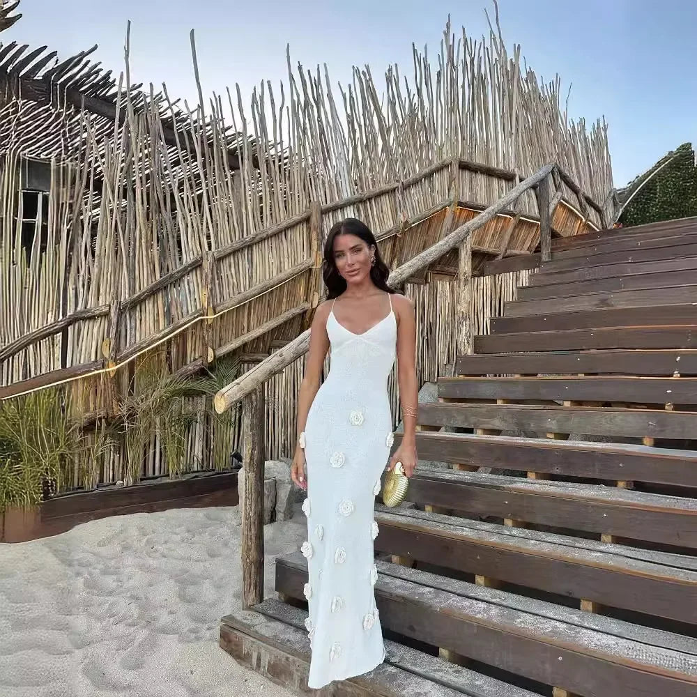 Women's Knit Embroidered Tank Dress Sleeveless Speed Selling Best Seller Fashionable European American Style Clothing