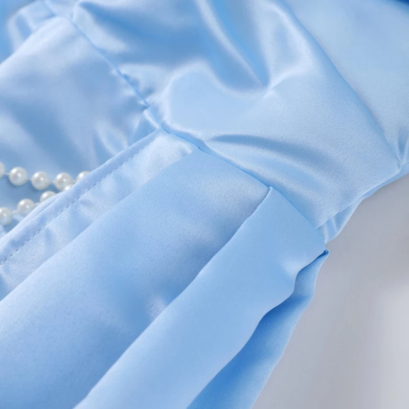 Sexy 3D Flower Vest Skirt Sets Women Slim Sequin Lace Up Crop Tops High Split Long Skirts 2025 Summer Lady Vacation Outfits