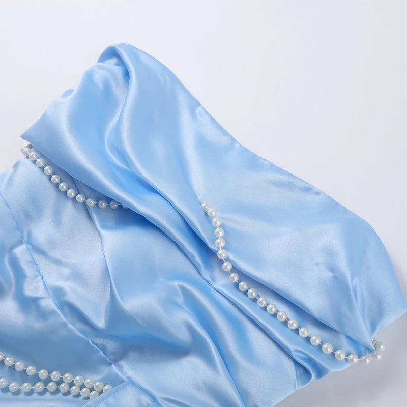 Sexy 3D Flower Vest Skirt Sets Women Slim Sequin Lace Up Crop Tops High Split Long Skirts 2025 Summer Lady Vacation Outfits