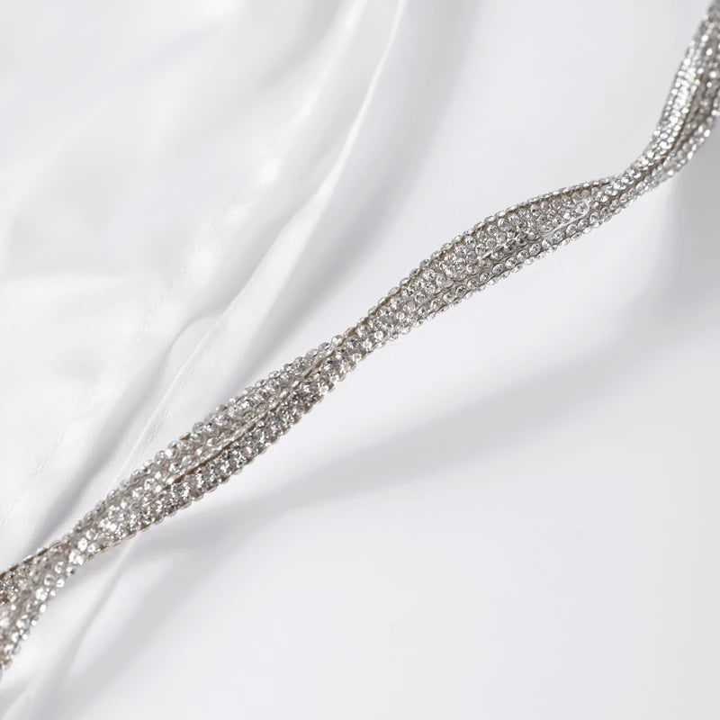 Sexy 3D Flower Vest Skirt Sets Women Slim Sequin Lace Up Crop Tops High Split Long Skirts 2025 Summer Lady Vacation Outfits