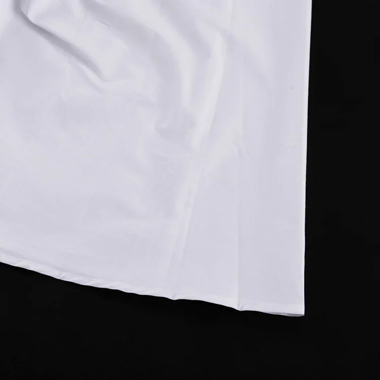 DSMTRC Fashion Long Skirt Suits Ladies Solid Outfits V-Neck Cropped Top And Patchwork White Pleated Maxi Women Skirt 2 Piece-Set