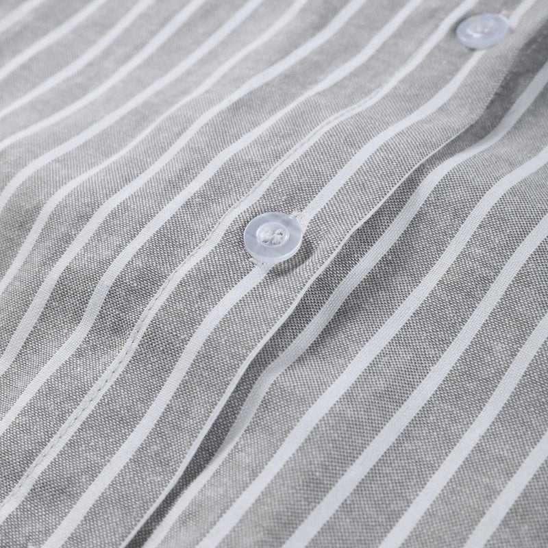 Casual Striped Lace Up Women Shorts Suits Lapel Half Sleeve Single Breasted Shirt Wide Leg Shorts 2025 Summer New Chic Lady Sets