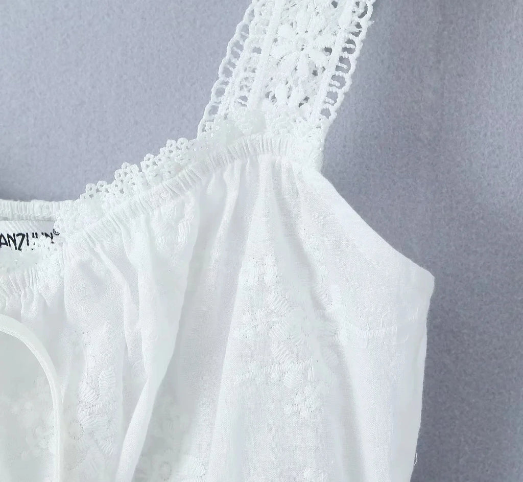 Lace Up Crop Top Skirt Sets For Women Off Shoulder Backless Vestidos Hollow Out Long Skirt 2025 Spring Summer Top Skirt Outfits