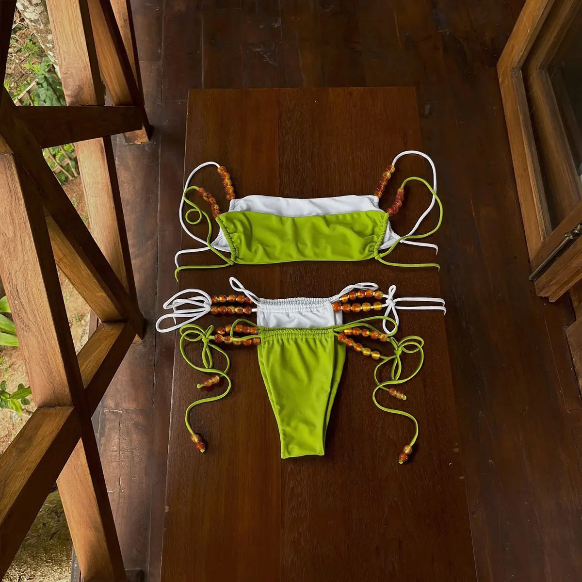 2025 New Sexy Tube Top Bikini Set Women Swimwear Strappy Backless Biquini Swimsuit Low Waist Lady Bathing Suit Mujer