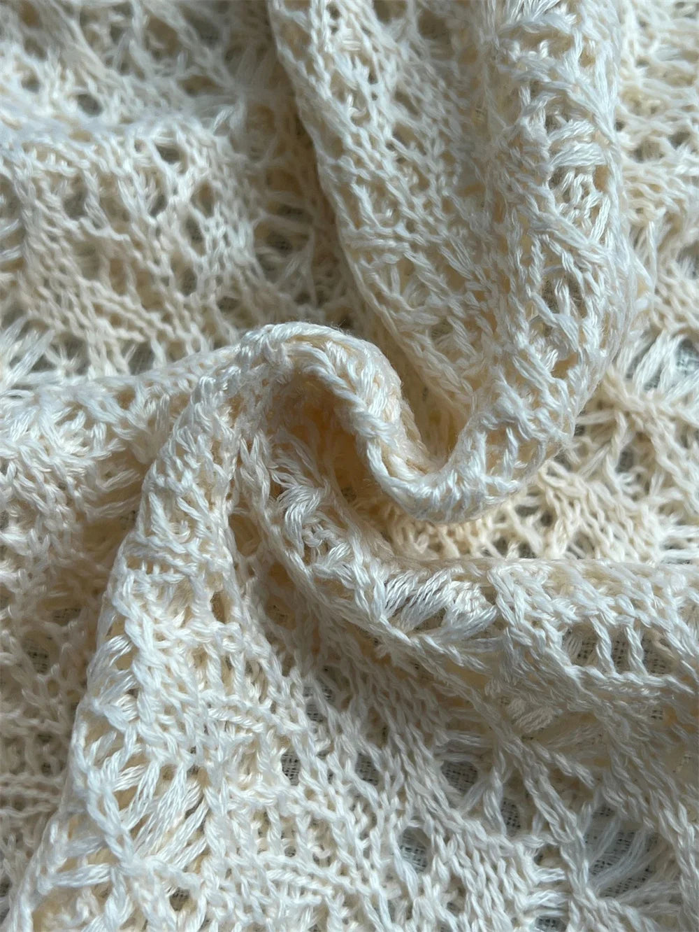 Sexy Hollow out Backless Split Long Knitted Beach Dress Strapless Halter Sleeveless Women's Dress