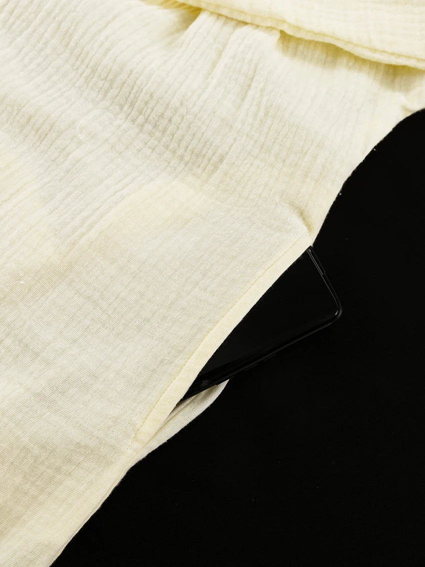 Marthaqiqi Cotton Ladies Nightgown Lace Up Robe Long Sleeve Nightwear Long Sleeve Bathrobe Mid-Calf Dress Home Clothes For Women