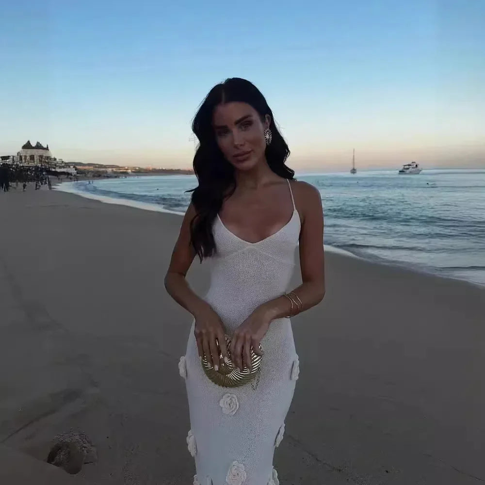 Women's Knit Embroidered Tank Dress Sleeveless Speed Selling Best Seller Fashionable European American Style Clothing