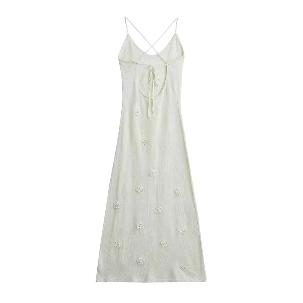 Women's Knit Embroidered Tank Dress Sleeveless Speed Selling Best Seller Fashionable European American Style Clothing
