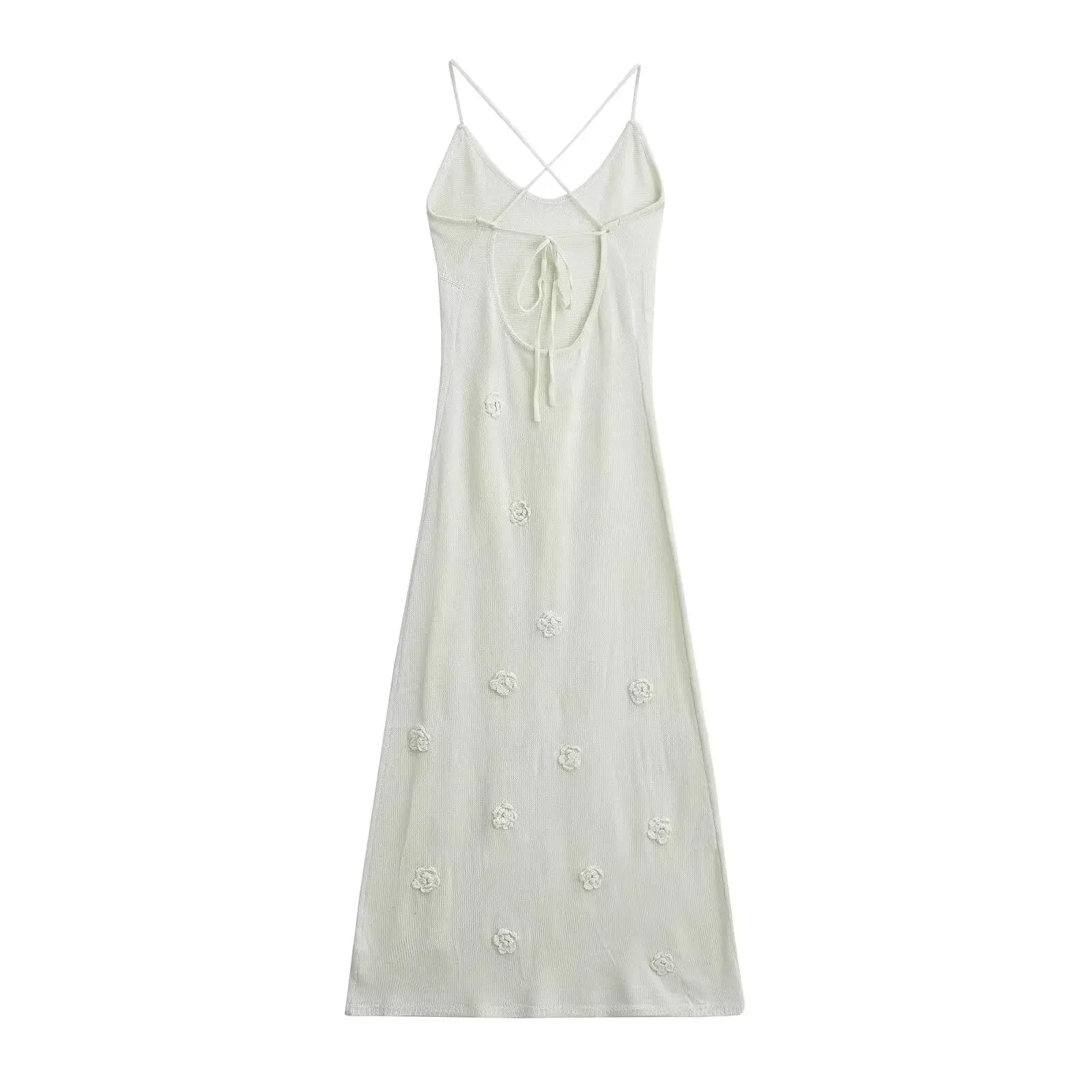 Women's Knit Embroidered Tank Dress Sleeveless Speed Selling Best Seller Fashionable European American Style Clothing