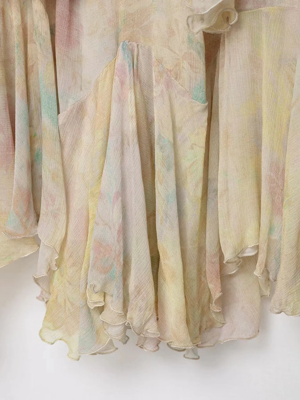 Vintage Flower Print Long Skirts Women High Waist Ruffles Chiffon Cake Skirts 2025 Autumn New Boho Chic Party Pleated Skirts